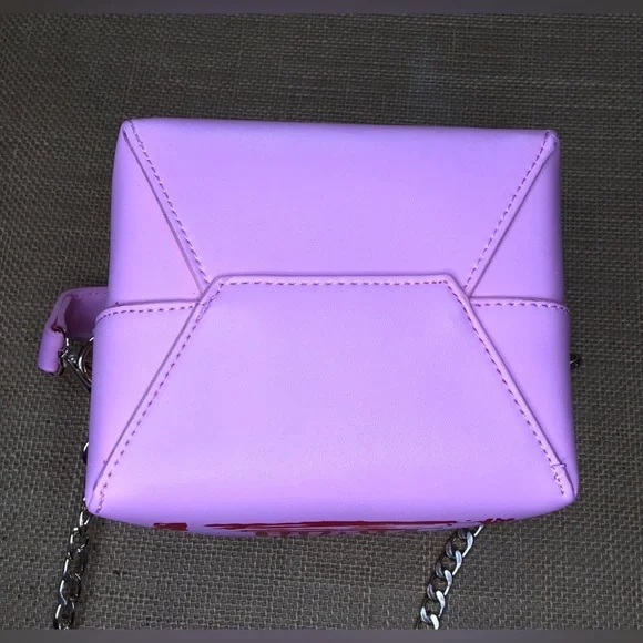 Girl’s Chinese Takeout Box Pink Chain Crossbody Bag - B218 - Picture 7 of 10